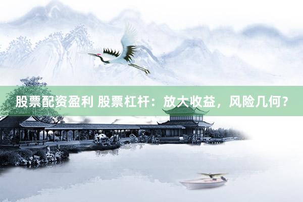 股票配资盈利 股票杠杆：放大收益，风险几何？