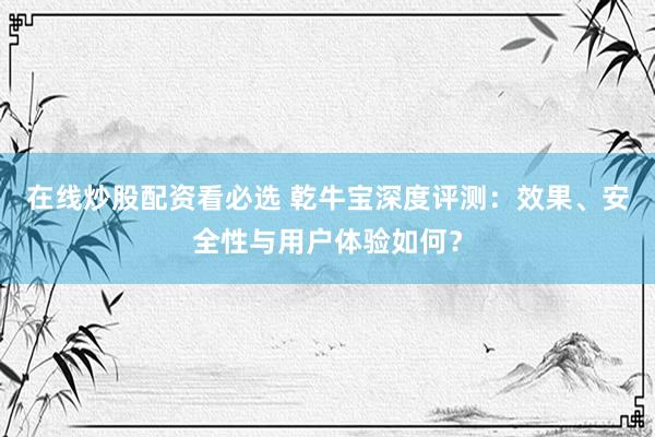 在线炒股配资看必选 乾牛宝深度评测：效果、安全性与用户体验如何？