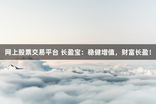 网上股票交易平台 长盈宝：稳健增值，财富长盈！