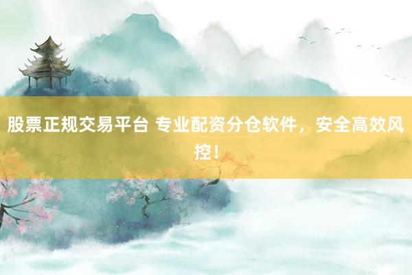 股票正规交易平台 专业配资分仓软件，安全高效风控！
