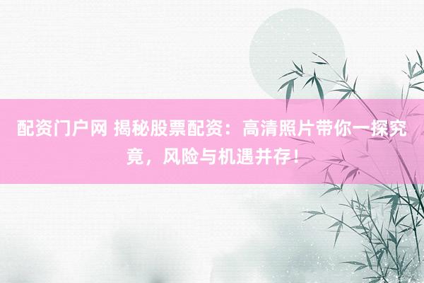 配资门户网 揭秘股票配资：高清照片带你一探究竟，风险与机遇并存！