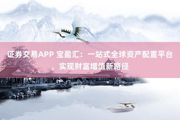 证券交易APP 宝盈汇:一站式全球资产配置平台,实现财富增值新路径