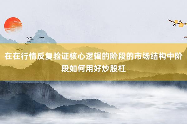 在在行情反复验证核心逻辑的阶段的市场结构中阶段如何用好炒股杠