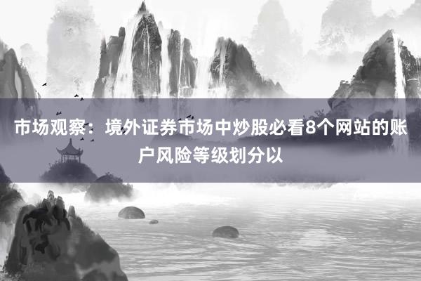 市场观察：境外证券市场中炒股必看8个网站的账户风险等级划分以